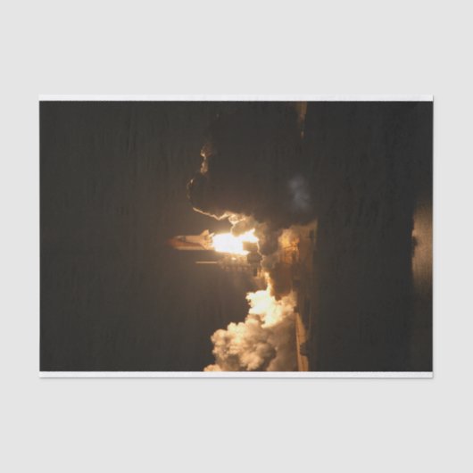 Space Shuttle Earth Orbital Spacecraft Night Canva Seidenpapier (Vorderseite)