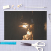 Space Shuttle Earth Orbital Spacecraft Night Canva Seidenpapier (Handwerk)