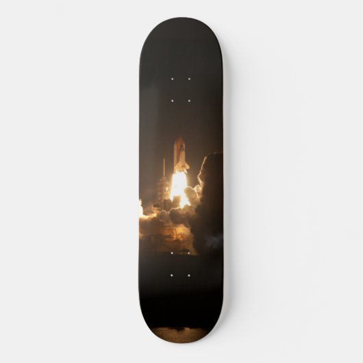 Space Shuttle Earth Orbital Spacecraft Night Canva Skateboard (Vorderseite)