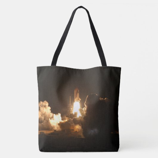 Space Shuttle Earth Orbital Spacecraft Night Canva Tasche (Rückseite)