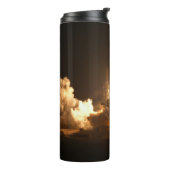 Space Shuttle Earth Orbital Spacecraft Night Canva Thermosbecher (Nach links gedreht)