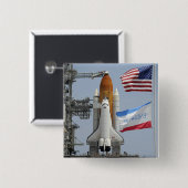 Space Shuttle Endeavor auf dem Launchpad 3 Button (Vorne & Hinten)