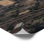 Space Shuttle Endeavor gegen über Houston Texas Poster (Ecke)