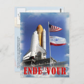 Space Shuttle Endeavor, Kennedy Space Center Postkarte (Vorne/Hinten)