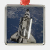 Space Shuttle Endeavor Silbernes Ornament (Vorne)