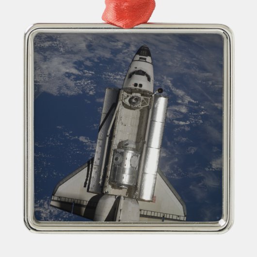 Space Shuttle Endeavor Silbernes Ornament (Vorne)