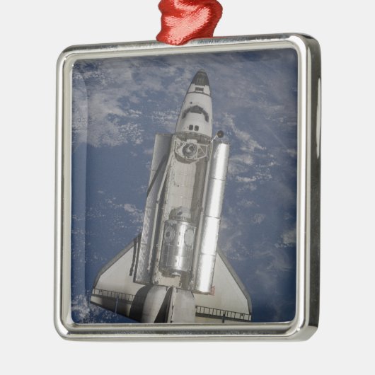Space Shuttle Endeavor Silbernes Ornament (Links)