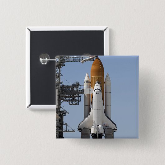 Space Shuttle Endeavor steht bereit Button (Vorne & Hinten)