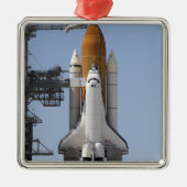 Space Shuttle Endeavor steht bereit Silbernes Ornament (Vorne)