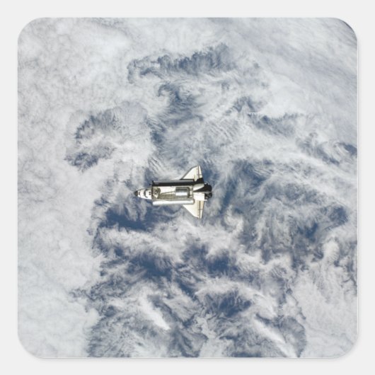 Space Shuttle Endeavour 11 Quadratischer Aufkleber (Vorderseite)