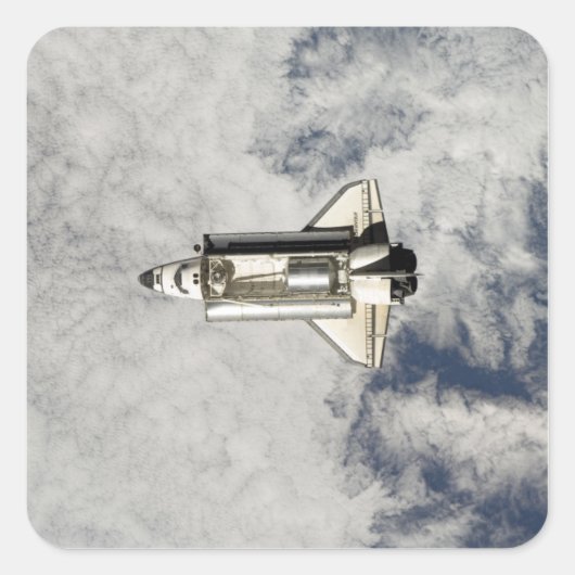 Space Shuttle Endeavour 12 Quadratischer Aufkleber (Vorderseite)
