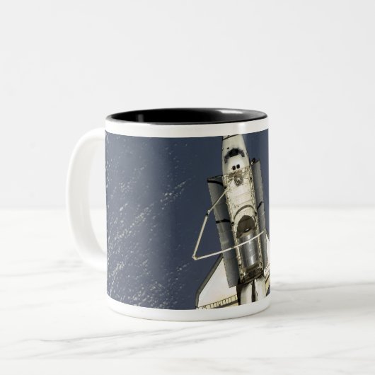 Space Shuttle Endeavour 15 Zweifarbige Tasse (Vorderseite Links)