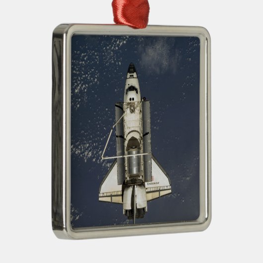 Space Shuttle Endeavour 16 Silbernes Ornament (Rechts)