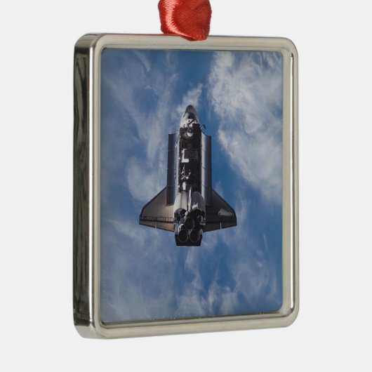 Space Shuttle Endeavour 22 Silbernes Ornament (Rechts)