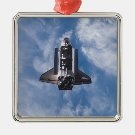 Space Shuttle Endeavour 22 Silbernes Ornament (Vorne)