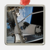 Space Shuttle Endeavour 23 Silbernes Ornament (Vorne)