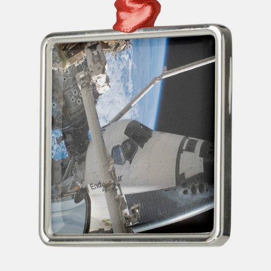 Space Shuttle Endeavour 23 Silbernes Ornament (Links)