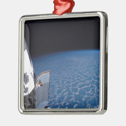 Space Shuttle Endeavour 24 Silbernes Ornament (Links)