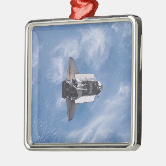 Space Shuttle Endeavour 26 Silbernes Ornament (Links)