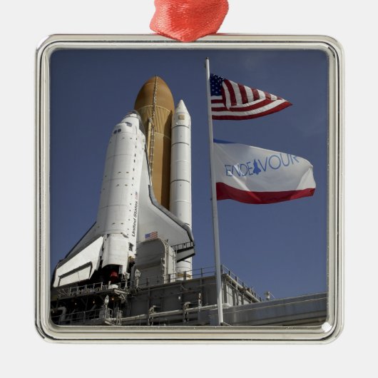 Space Shuttle Endeavour 2 Ornament Aus Metall (Vorne)