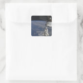 Space Shuttle Endeavour 2 Quadratischer Aufkleber (Tasche)
