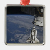 Space Shuttle Endeavour 2 Silbernes Ornament (Vorne)