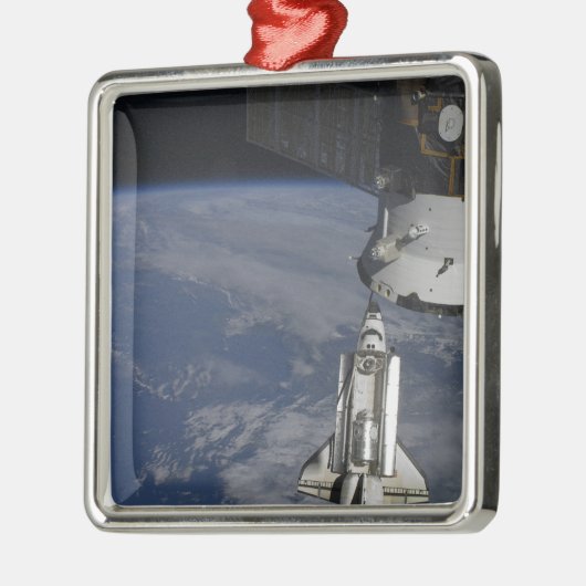 Space Shuttle Endeavour 2 Silbernes Ornament (Links)