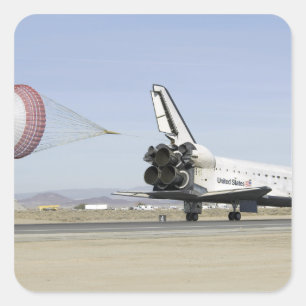 Space Shuttle Endeavour 4 Quadratischer Aufkleber