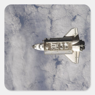 Space Shuttle Endeavour 6 Quadratischer Aufkleber