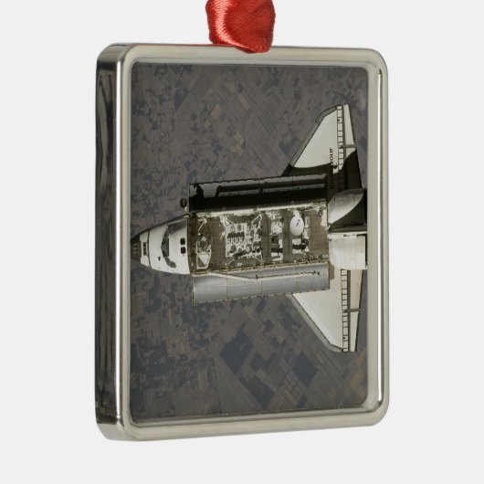 Space Shuttle Endeavour 7 Silbernes Ornament (Rechts)