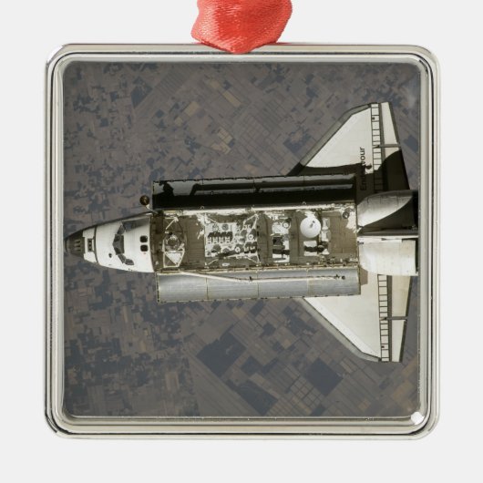 Space Shuttle Endeavour 7 Silbernes Ornament (Vorne)