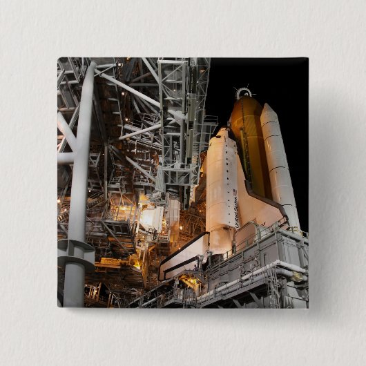 Space Shuttle Endeavour auf der Ladestation Button (Vorderseite)