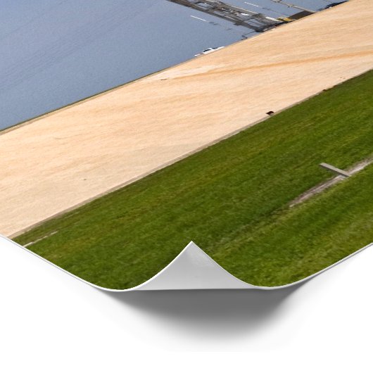 Space Shuttle Endeavour auf der Ladestation Poster (Ecke)