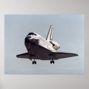Space Shuttle Endeavour bereitet sich auf Land vor Poster