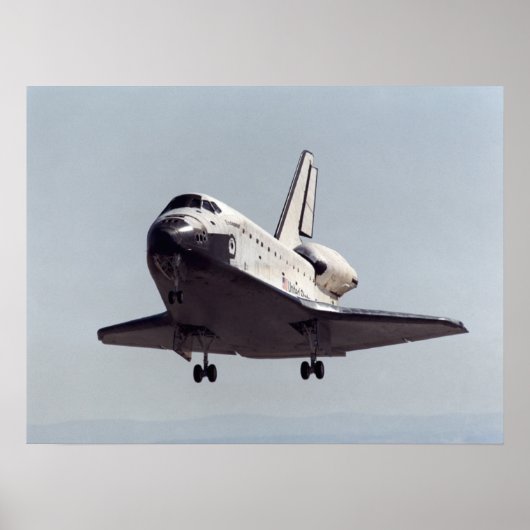 Space Shuttle Endeavour bereitet sich auf Land vor Poster (Vorne)