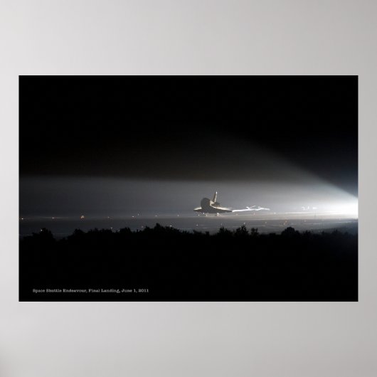 Space Shuttle Endeavour Final Landing Poster Print (Vorne)
