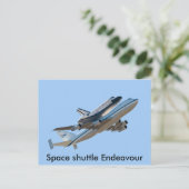 Space Shuttle Endeavour Foto Postkarte (Stehend Vorderseite)