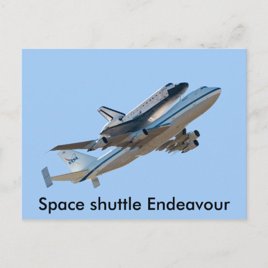 Space Shuttle Endeavour Foto Postkarte (Vorderseite)