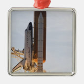 Space Shuttle Endeavour hebt 2 Silbernes Ornament (Vorne)