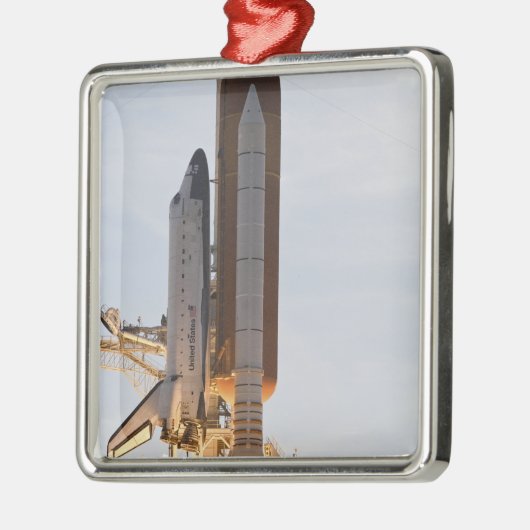 Space Shuttle Endeavour hebt 2 Silbernes Ornament (Links)