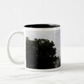 Space Shuttle Endeavour hebt 3 Zweifarbige Tasse (Links)