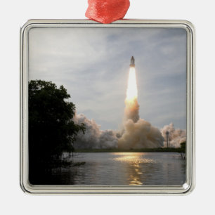 Space Shuttle Endeavour hebt 4 Ornament Aus Metall