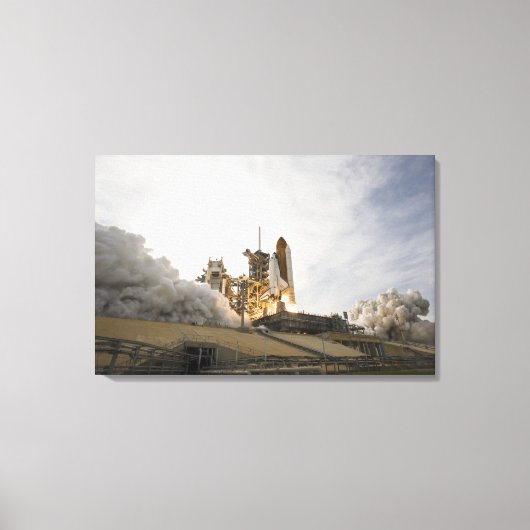 Space Shuttle Endeavour hebt 5 Leinwanddruck (Vorderseite)