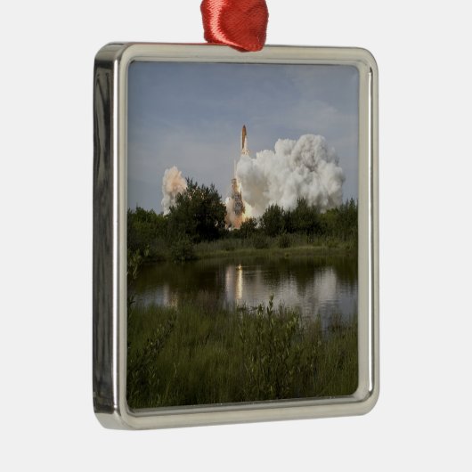 Space Shuttle Endeavour hebt 6 Silbernes Ornament (Rechts)