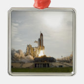 Space Shuttle Endeavour hebt 8 Silbernes Ornament (Vorne)