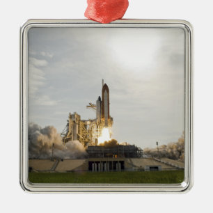 Space Shuttle Endeavour hebt 8 Silbernes Ornament