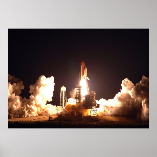 Space Shuttle Endeavour Nachtzug Poster (Vorne)