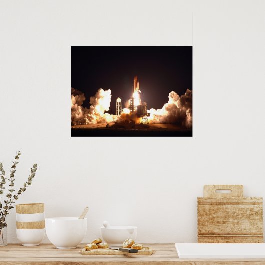 Space Shuttle Endeavour Nachtzug Poster (Küche)