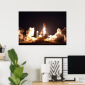 Space Shuttle Endeavour Nachtzug Poster (Heimbüro)