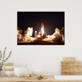 Space Shuttle Endeavour Nachtzug Poster (Küche)